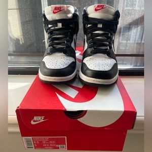 High-Top Nike Panda Dunks - Women’s 6.5